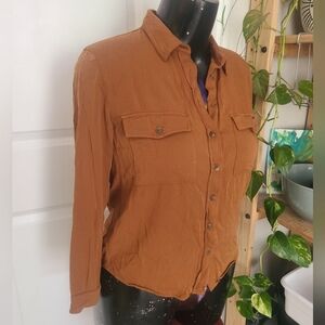 Women's Brown Button-Up Jacket